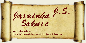 Jasminka Soknić vizit kartica
